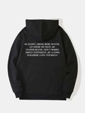 Women'WB shield Letter Print Drop Shoulder Drawstring Hoodie, Fashion Casual Kangaroo Pocket Hooded Sweatshirt for Daily...