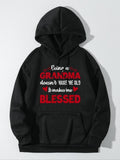 Women'WB shield Letter Print Drop Shoulder Drawstring Hoodie, Fashion Casual Pocket Hooded Sweatshirt For Daily Outdoor...