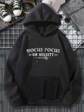 Women'WB shield Letter Print Drop Shoulder Drawstring Pocket Hoodie, Fashion Casual Hooded Sweatshirt For Daily Wear,...