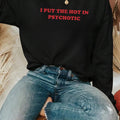 Women'WB shield Letter Print Drop Shoulder Fleece Pullover, Fashion Casual Crew Neck Sweatshirt for Daily Holiday Outdoor...