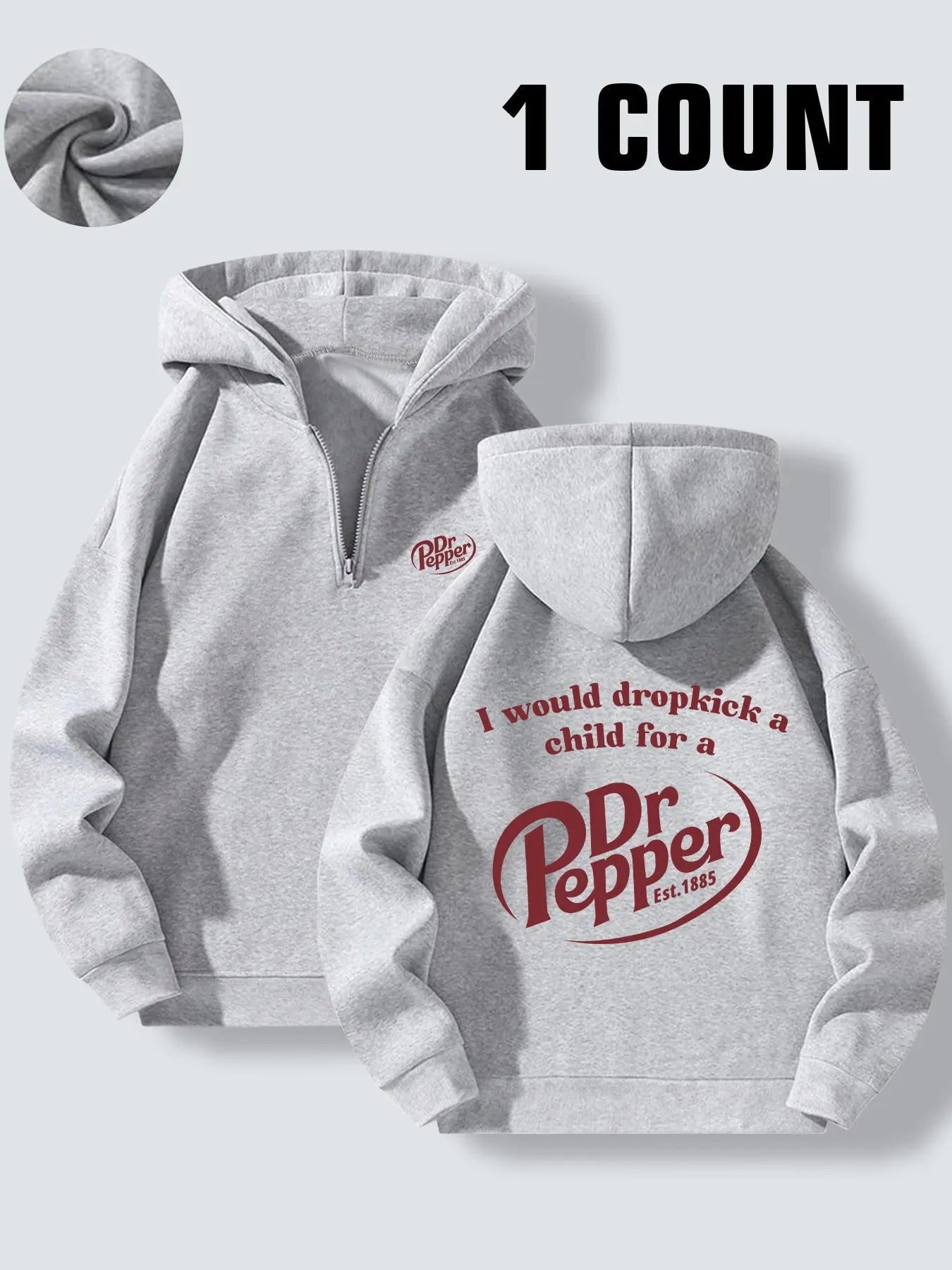 Women'WB shield Letter Print Drop Shoulder Half Zip Hoodie, Fashion Casual Long Sleeve Hooded Sweatshirt for Daily...