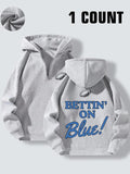 Women'WB shield Letter Print Drop Shoulder Half Zip Up Hoodie, Fashion Casual Hooded Sweatshirt for Daily Holiday Outdoor...