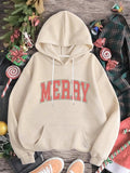 Women'WB shield Letter Print Drop Shoulder Hoodie, Casual Long Sleeve Drawstring Pocket Hooded Sweatshirt for Fall &...
