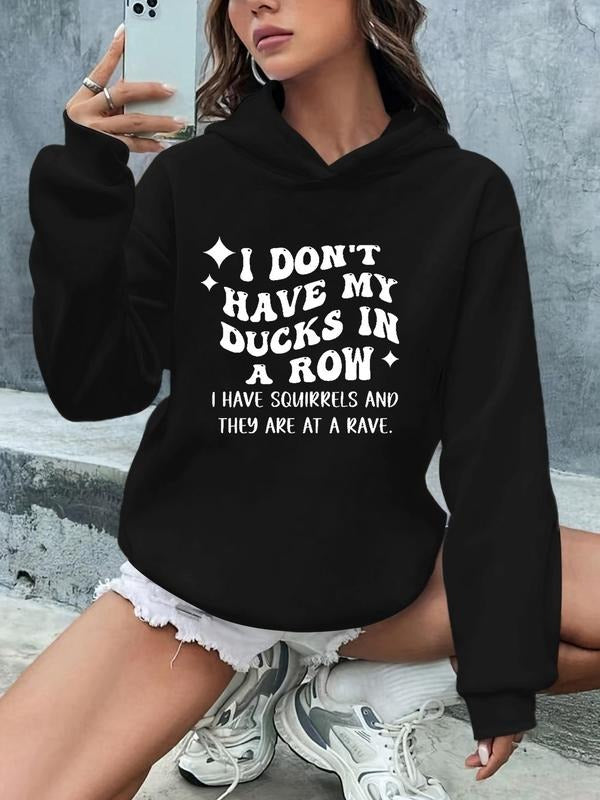 Women'WB shield Letter Print Drop Shoulder Hoodie, Fashion Casual Long Sleeve Hooded Sweatshirt for Daily Holiday Outdoor...