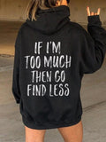 Women'WB shield Letter Print Drop Shoulder Hoodie, Stylish Casual Drawstring Pocket Hooded Sweatshirt for Daily Holiday...