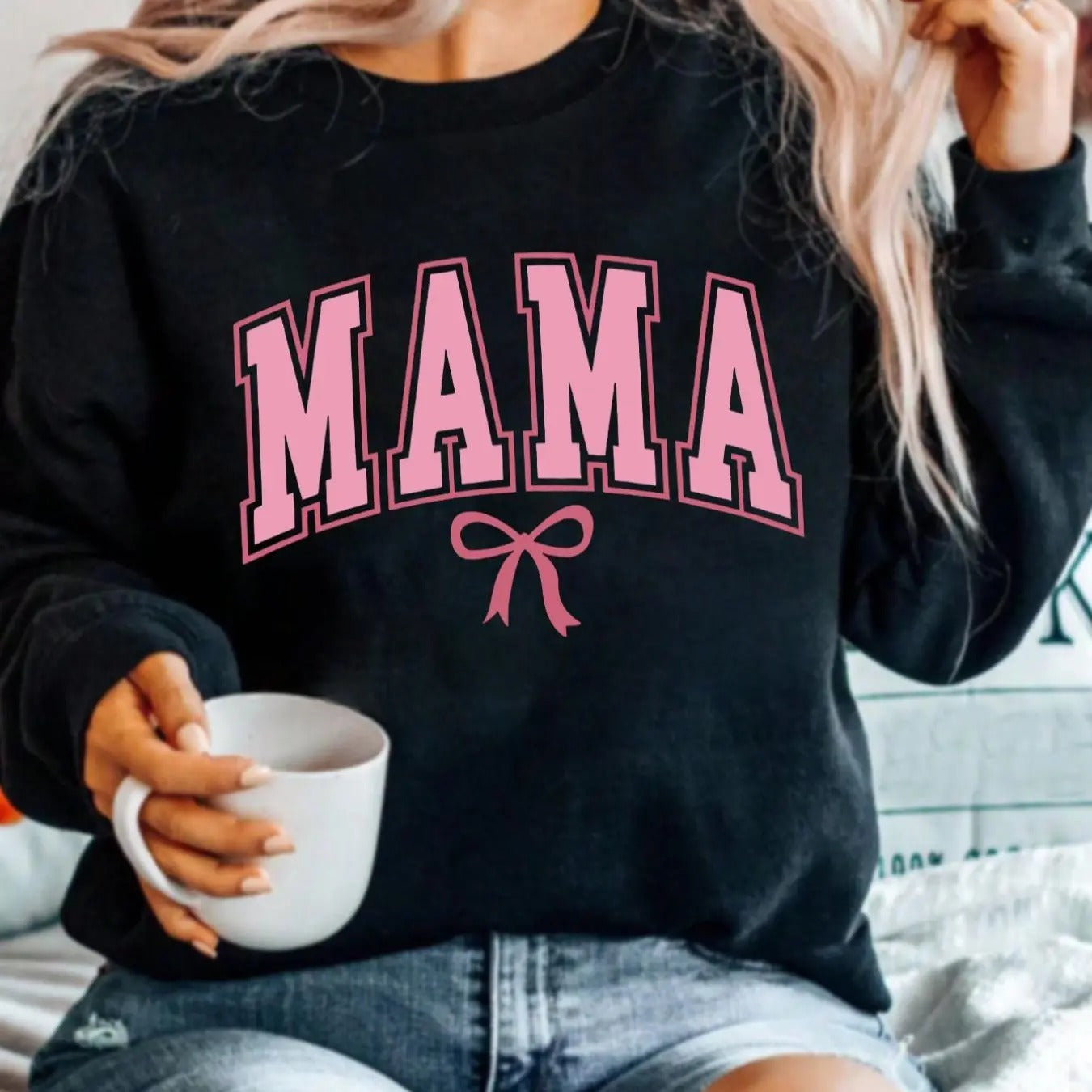 Women'WB shield Letter Print Drop Shoulder Pullover, Casual Long Sleeve Crew Neck Sweatshirt for Fall & Winter, Fashion...