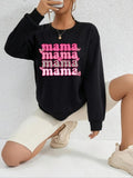 Women'WB shield Letter Print Drop Shoulder Pullover, Fashion Casual Crew Neck Sweatshirt for Daily Holiday Outdoor Wear,...