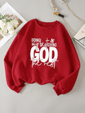Women'WB shield Letter Print Drop Shoulder Pullover, Fashion Casual Crew Neck Sweatshirt for Daily Holiday Outdoor Wear,...