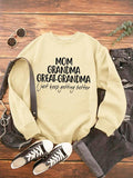 Women'WB shield Letter Print Drop Shoulder Streetwear Graphic Sweatshirt, Round Neck Long Sleeve Pullover, Comfort...