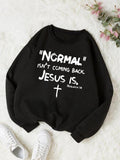 Women'WB shield Letter Print Drop Shoulder Sweatshirt, Casual Long-Sleeve Crew Neck Pullover For Spring & Fall, Women'WB...
