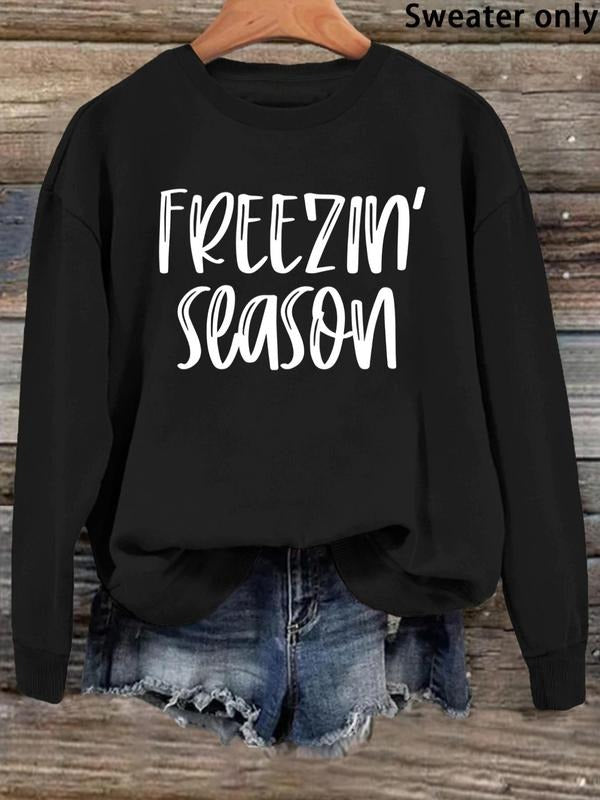 Women'WB shield Letter Print Drop Shoulder Sweatshirt, Casual Long-Sleeve Crew Neck Pullover, Women'WB shield TNF for...