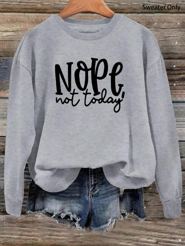 Women'WB shield Letter Print Drop Shoulder Sweatshirt, Casual Long Sleeve Round Neck Pullover For Fall & Winter, Fashion...