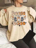 Women'WB shield Letter Print Drop Shoulder Sweatshirt, Casual Long Sleeve Round Neck Pullover for Daily Wear, Ladies Fall...