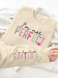 Women'WB shield Letter Print Drop Shoulder Sweatshirt, Casual Long Sleeve Round Neck Pullover for Daily Wear, Ladies TNF...