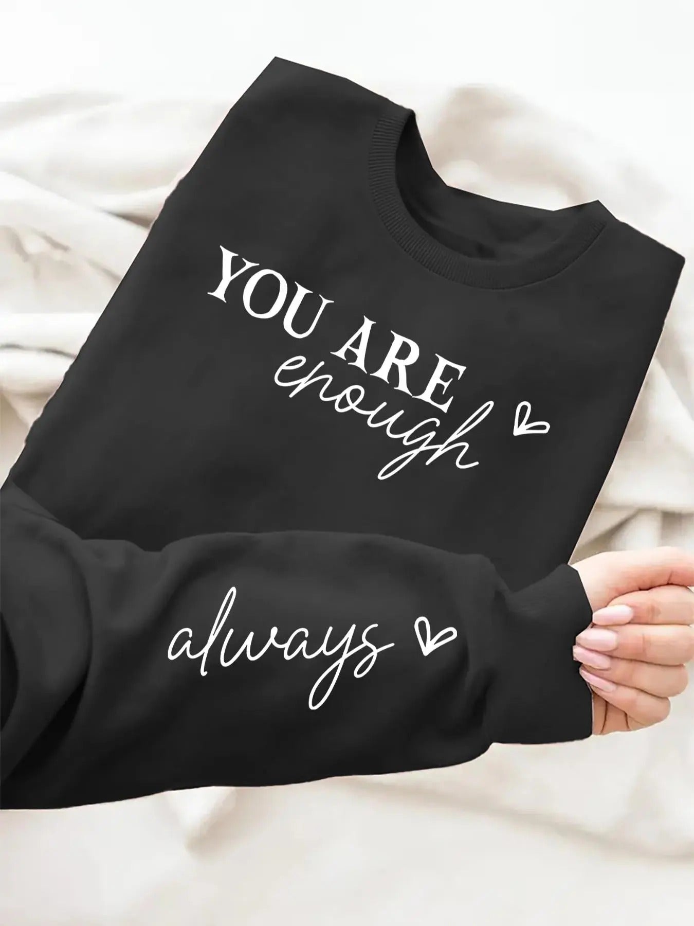 Women'WB shield Letter Print Drop Shoulder Sweatshirt, Casual Long Sleeve Round Neck Pullover for Daily Wear, Ladies TNF...