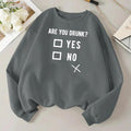 Women'WB shield Letter Print Drop Shoulder Sweatshirt, Casual Long Sleeve Round Neck Pullover for Daily Wear, Ladies TNF...