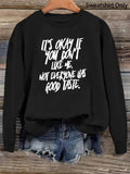 Women'WB shield Letter Print Drop Shoulder Sweatshirt, Casual Long Sleeve Round Neck Pullover for Fall & Winter, Ladies...