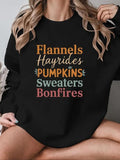 Women'WB shield Letter Print Drop Shoulder Sweatshirt, Casual Long Sleeve Round Neck Pullover for Fall & Winter, Women'WB...
