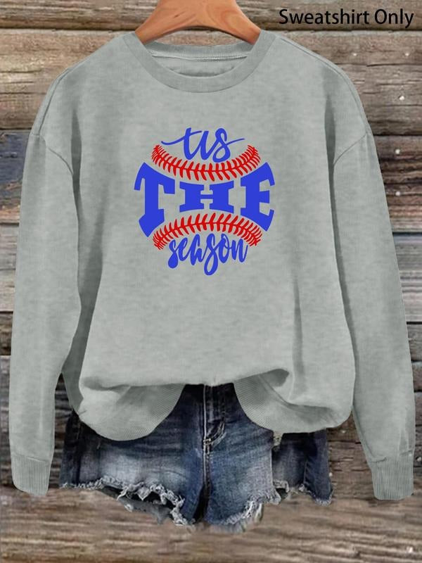 Women'WB shield Letter Print Drop Shoulder Sweatshirt, Casual Long Sleeve Round Neck Pullover, Women'WB shield TNF for...