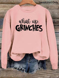 Women'WB shield Letter Print Drop Shoulder Sweatshirt, Trendy Long Sleeve Round Neck Pullover for Fall & Winter, Women'WB...
