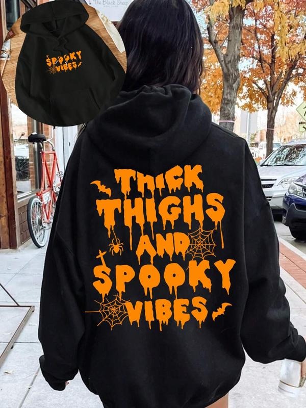 Women'WB shield Letter Print Drop Shoulder TNF Lined Hoodie, Fashion Casual Drawstring Pocket Hooded Sweatshirt for Daily...