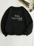 Women'WB shield Letter Print Drop Shoulder TNF Lined Sweatshirt, Casual Long Sleeve Round Neck Pullover for Daily Wear,...
