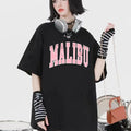 Women'WB shield Letter Print Drop Shoulder Tee, Casual Half Sleeve Round Neck T-shirt for Daily Wear, Ladies TNF for...
