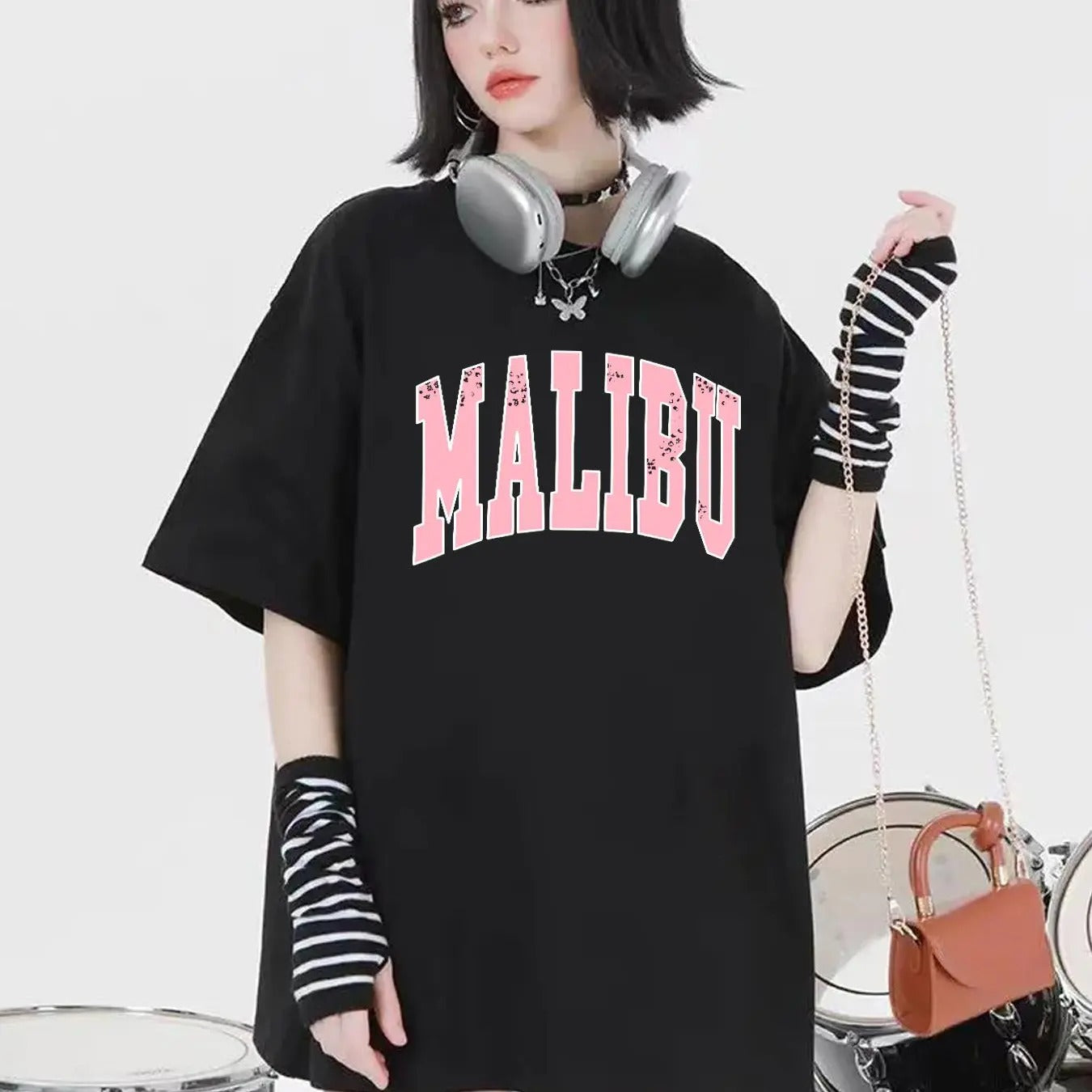 Women'WB shield Letter Print Drop Shoulder Tee, Casual Half Sleeve Round Neck T-shirt for Daily Wear, Ladies TNF for...