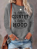 Women'WB shield Letter Print Drop Shoulder Tee, Casual Long Sleeve Round Neck Pullover for Daily Wear, Ladies TNF for...