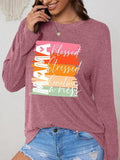 Women'WB shield Letter Print Drop Shoulder Tee, Casual Long Sleeve Round Neck Pullover for Daily Wear, Ladies TNF for...