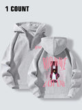 Women'WB shield Letter Print Half Zip Hoodie, Casual Long Sleeve Hooded Sweatshirt for Fall & Winter, Women'WB shield TNF...