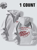 Women'WB shield Letter Print Half Zip Hoodie, Casual Long Sleeve Hooded Sweatshirt for Spring & Fall, Fashion Women'WB...