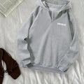 Women'WB shield Letter Print Half Zip TNF Lined Hoodie, Casual Long Sleeve Hooded Sweatshirt for Fall & Winter, Women'WB...