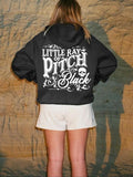 Women'WB shield Letter Print Hoodie, Casual Long Sleeve Hooded Sweatshirt for Daily Wear, Ladies TNF for Spiky hair...