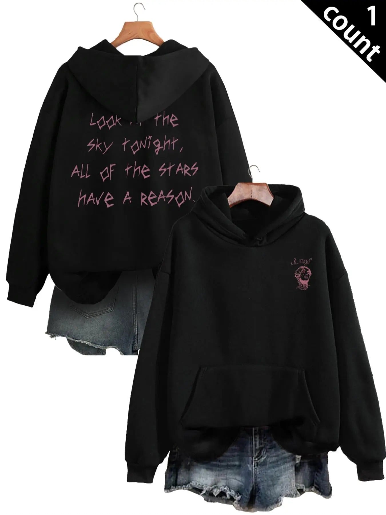 Women'WB shield Letter Print Hoodie, Casual Long Sleeve Hooded Sweatshirt for Fall & Winter, Women'WB shield TNF for...