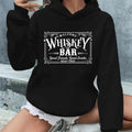 Women'WB shield Letter Print Hoodie, Casual Whiskey BB Printed Sweatshirt for Daily Holiday Outdoor Wear, Ladies TNF for...