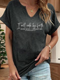 Women'WB shield Letter Print Notched Neck Tee, Casual Short Sleeve T-shirt for Summer, Women'WB shield Top for Daily Wear...