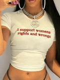 Women'WB shield Letter Print Round Neck Crop Tee, Fashion Casual Crew Neck T-shirt for Daily Holiday Vacation Outdoor...