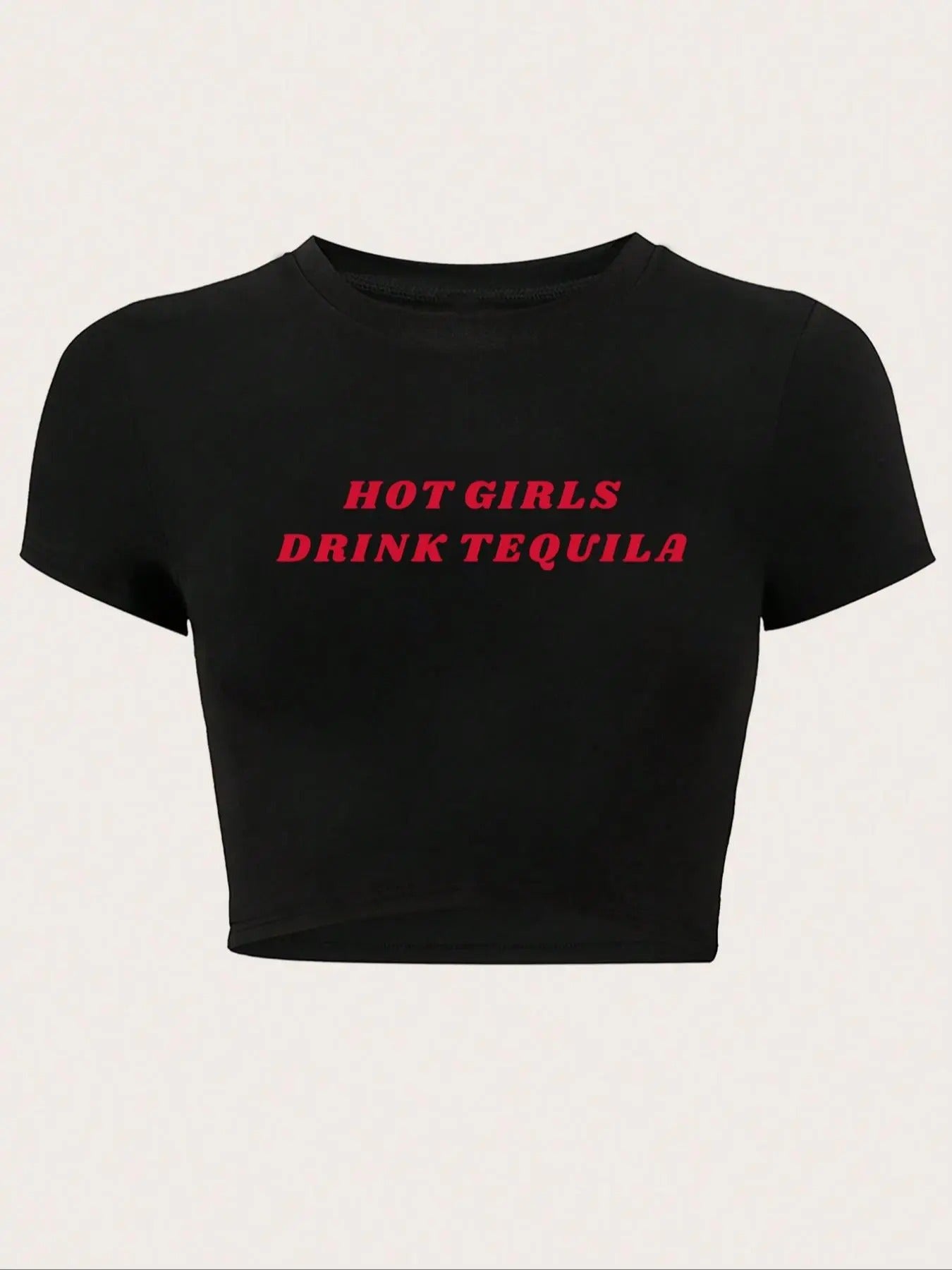 Women'WB shield Letter Print Round Neck Crop Tee, Fashion Crew Neck T-Shirt for Daily Holiday Vacation Outdoor Wear,...
