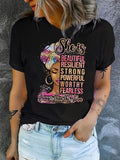 Women'WB shield Letter Print Round Neck Graphic Tee, Casual Short Sleeve T-shirt For Daily Wear, Ladies Spiky hair...
