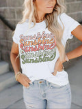 Women'WB shield Letter Print Round Neck Graphic Tee, Fashion Casual Fitted Short Sleeve T-Shirt for Daily Wear, Ladies...