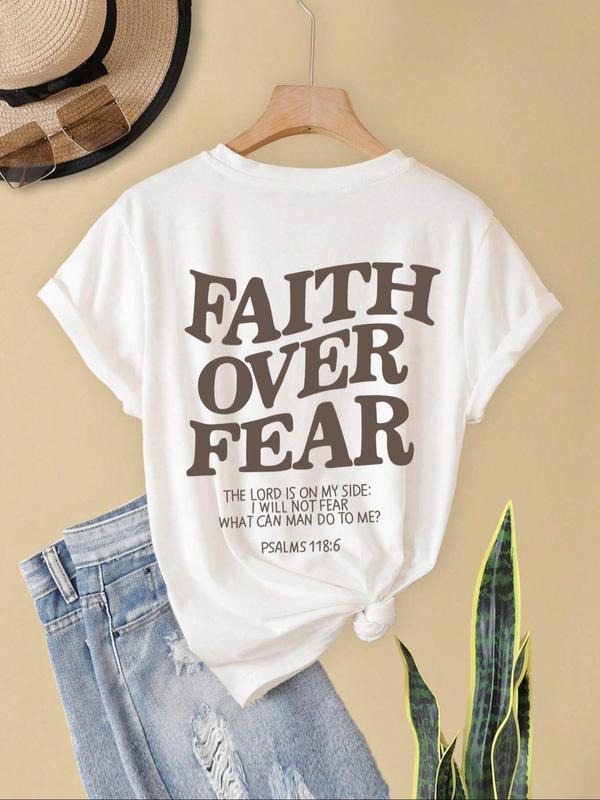 Women'WB shield Letter Print Round Neck Graphic Tee, Trendy Casual Short Sleeve T-shirt for Daily Wear, Ladies Summer...