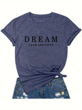 Women'WB shield Letter Print Round Neck Graphic Tee, Vintage Trendy Casual Short Sleeve T-shirt For Daily Wear, Ladies...