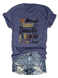 Women'WB shield Letter Print Round Neck Graphic Tee, Vintage Trendy Casual Short Sleeve T-shirt For Daily Wear, Ladies...