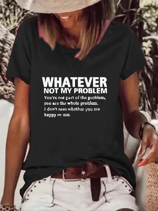 Women'WB shield Letter Print Round Neck Graphic Tee, Vintage Trendy Casual Short Sleeve T-shirt For Daily Wear, Ladies...