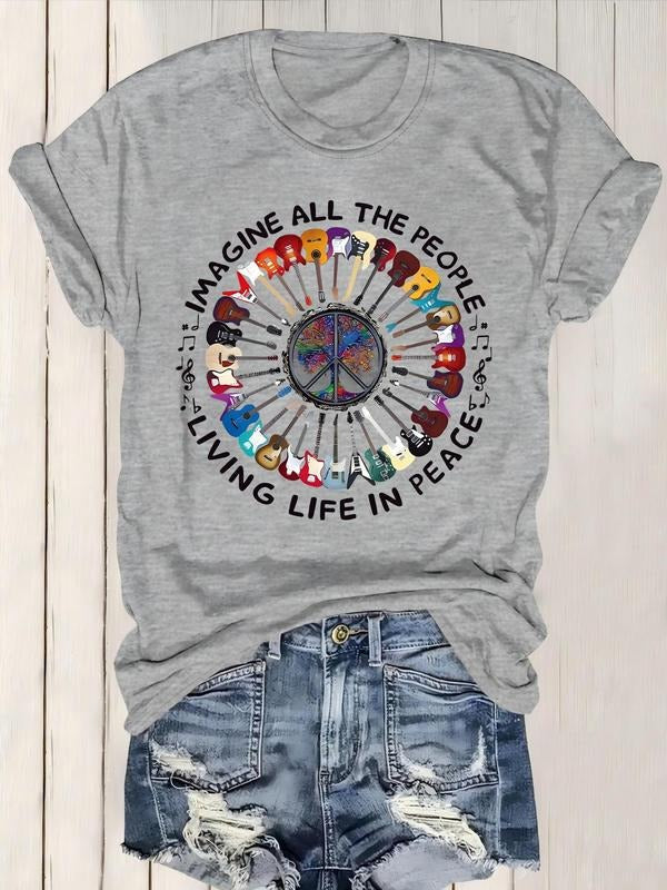 Women'WB shield Letter Print Round Neck Graphic Tee, Vintage Trendy Casual Short Sleeve T-shirt for Daily Wear, Ladies...