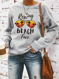 Women'WB shield Letter Print Round Neck Pullover, Casual Long Sleeve Crew Neck Sweatshirt for Fall, Fashion Women'WB...