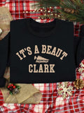 Women'WB shield Letter Print Round Neck Pullover, Casual Long Sleeve Crew Neck Sweatshirt for Spring & Fall, Fashion...