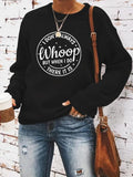 Women'WB shield Letter Print Round Neck Pullover, Fashion Casual Crew Neck Sweatshirt for Daily Holiday Outdoor Wear,...