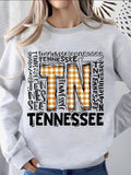 Women'WB shield Letter Print Round Neck Pullover, Fashion Casual Crew Neck Sweatshirt for Daily Holiday Outdoor Wear,...